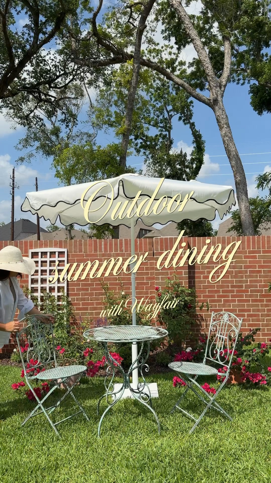 #Ad Getting my outdoor space summer ready with the most gorgeous entertaining essentials from @Wayfair ☀️🍋 Everything feels so cozy, elevated, and perfect for patio season. 
#WishYouWereHere #Outdoor #Wayfair #WayfairPartner