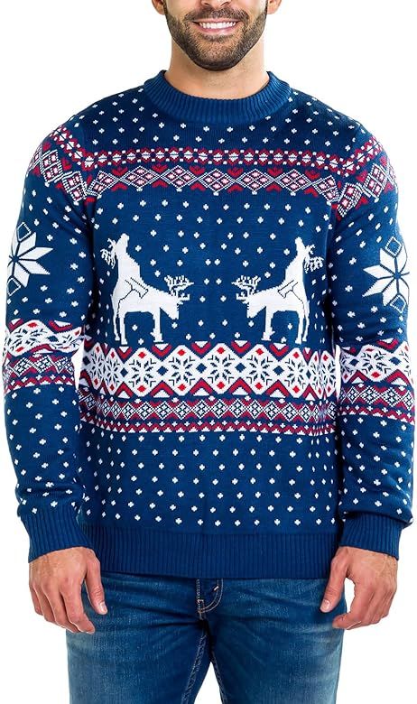 Tipsy Elves Men's Ugly Christmas Sweaters - Funny Christmas Sweaters for Men - Fun Winter Pullove... | Amazon (US)