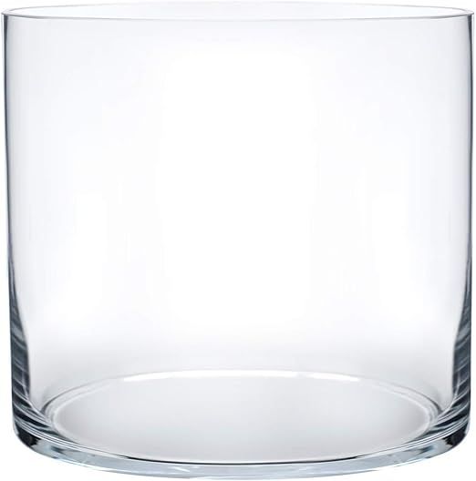Royal Imports Flower Glass Vase Decorative Centerpiece for Home or Wedding - Cylinder Shape (8" W... | Amazon (US)