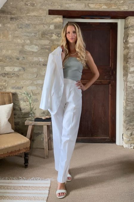 This matching trouser set has been a favorite this year. Easy to style, comfortable, stylish and timeless 

Suit, blazer, linen, banana republic, Abercrombie, outfit ideas, classic style, timeless outfit, white outfit, chic, travel outfit, Europe outfit, work style, work outfit 

#LTKfindsunder100 #LTKworkwear #LTKtravel