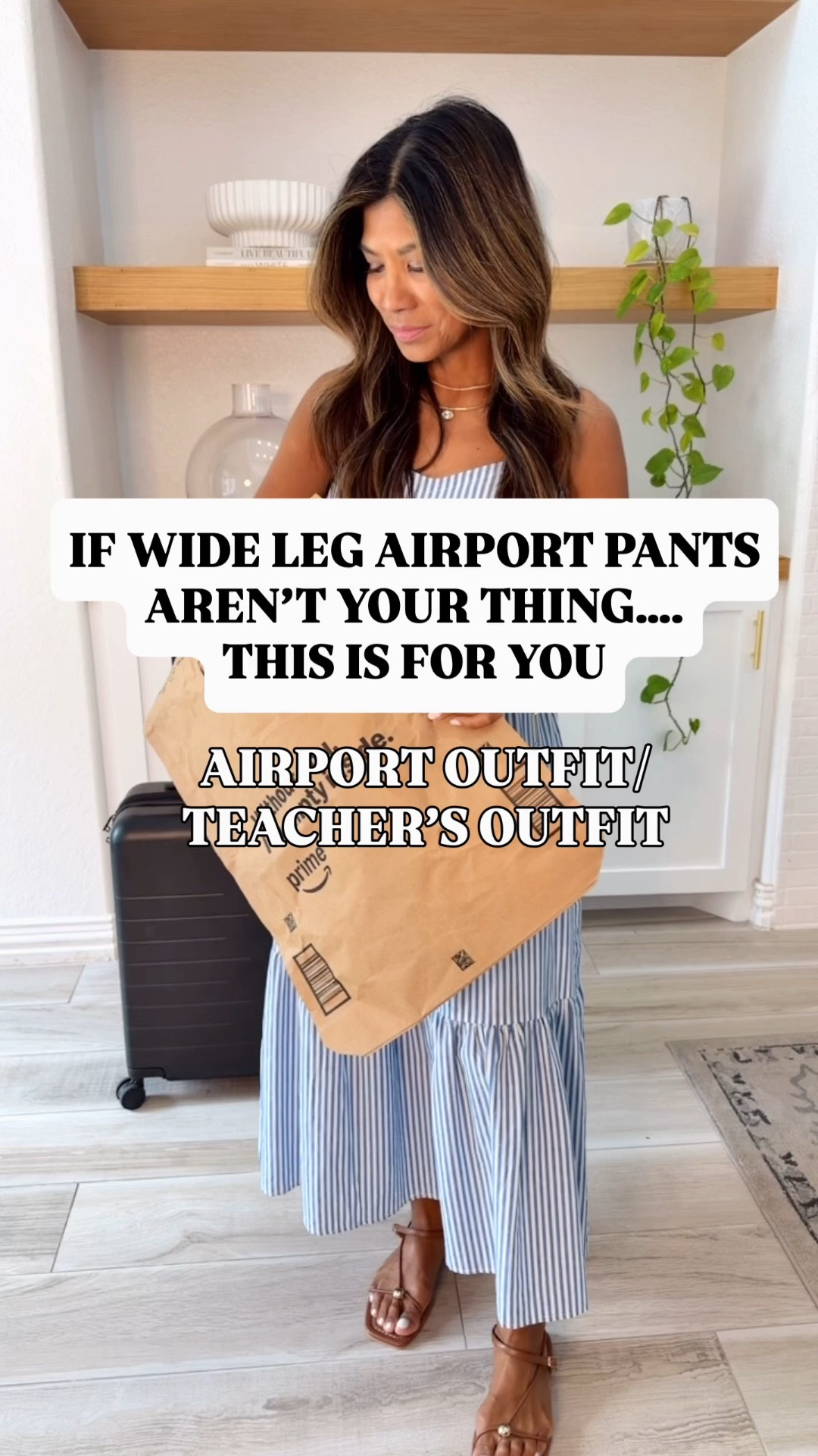I’m 5’2” 118#ish for reference 
Pants in size small in black. If you want a tighter fit size down. 
White tee in small tts(pack of 6).
Striped knit top in small.
White sneakers tts.
Black flats-so comfy and perfect teachers shoes tts.
Striped dress at beginning of video in small tts.
Bag is the big size.
Accessories are linked.
Airport outfit, teachers outfit, workwear, summer outfit, Amazon finds, over 50 style, midlife fashion, petite fashion,midlife women, affordable fashion, fashion over40, comfy pants

#LTKOver40 #LTKPetite #LTKTravel