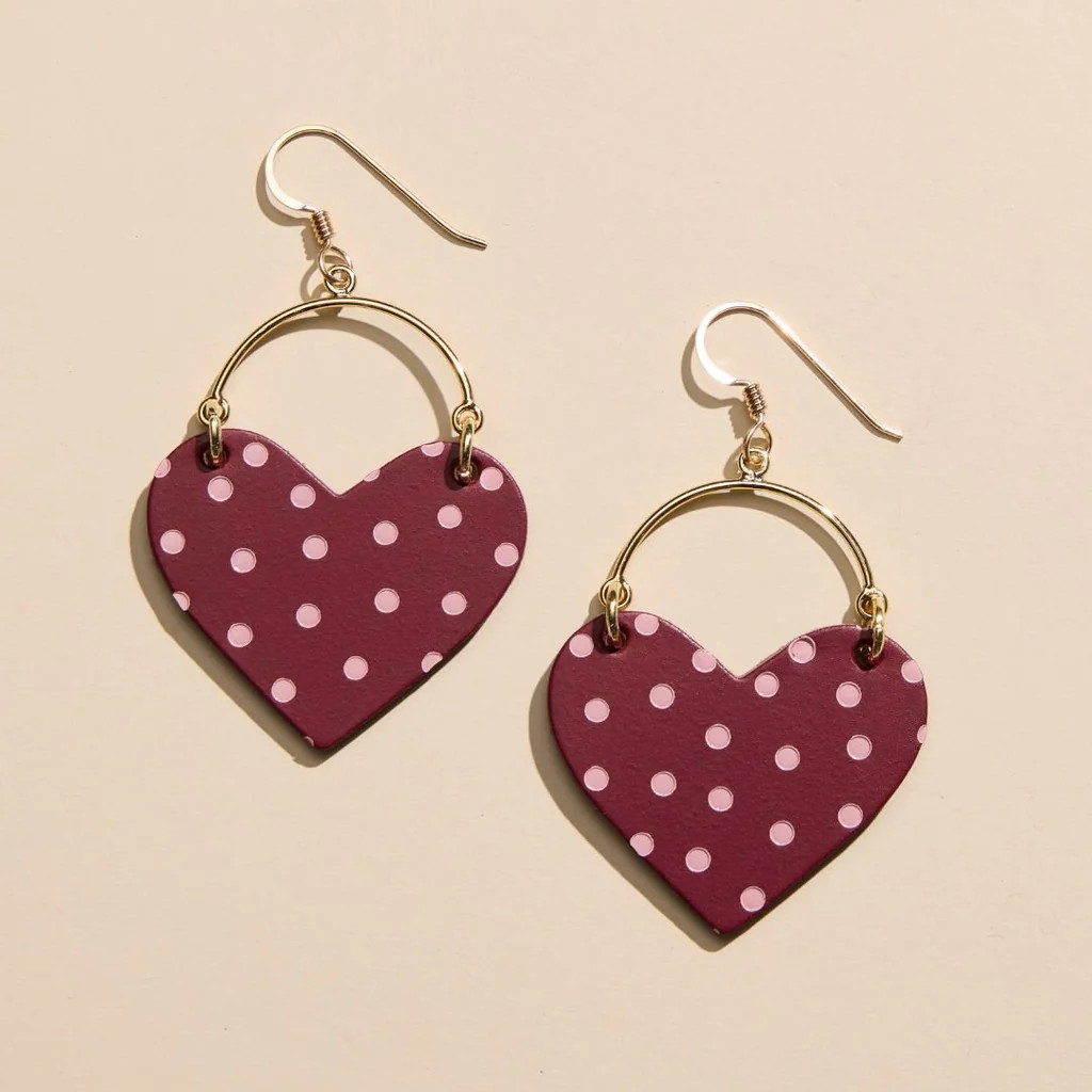 Burgundy Polka Dot Lover | Nickel and Suede
