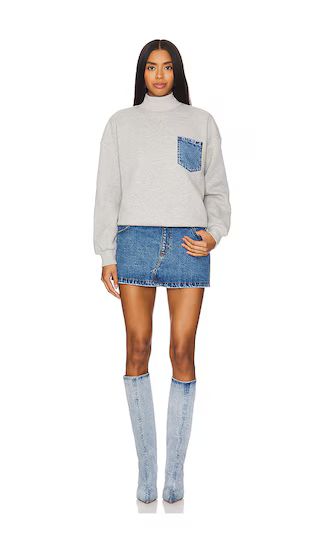 Marley Terry Denim Sweater Dress in River | Revolve Clothing (Global)