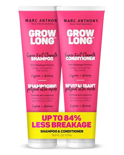 Marc Anthony Shampoo and Conditioner Set, Grow Long Biotin - Anti-Frizz Deep Conditioner For Split Ends & Breakage - Vitamin E, Caffeine & Ginseng for Curly, Dry & Damaged Hair | Amazon (US)