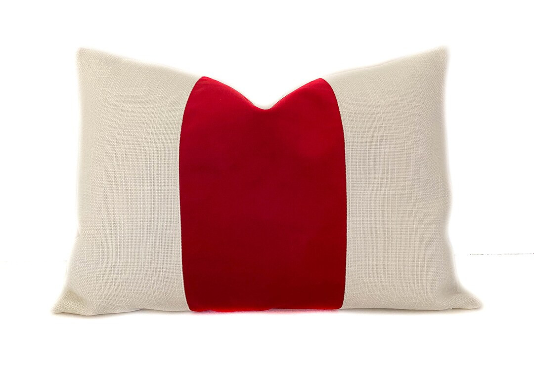 Red White Holiday Pillow Cover With Zipper Christmas Cushion - Etsy | Etsy (US)