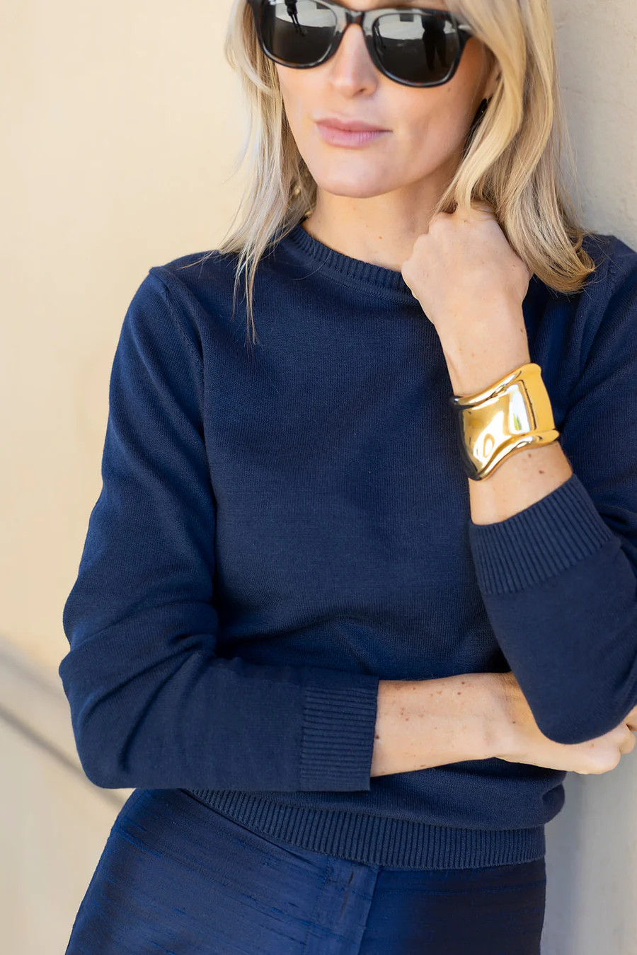 Bacall Sweater - Peacoat | Julia Amory