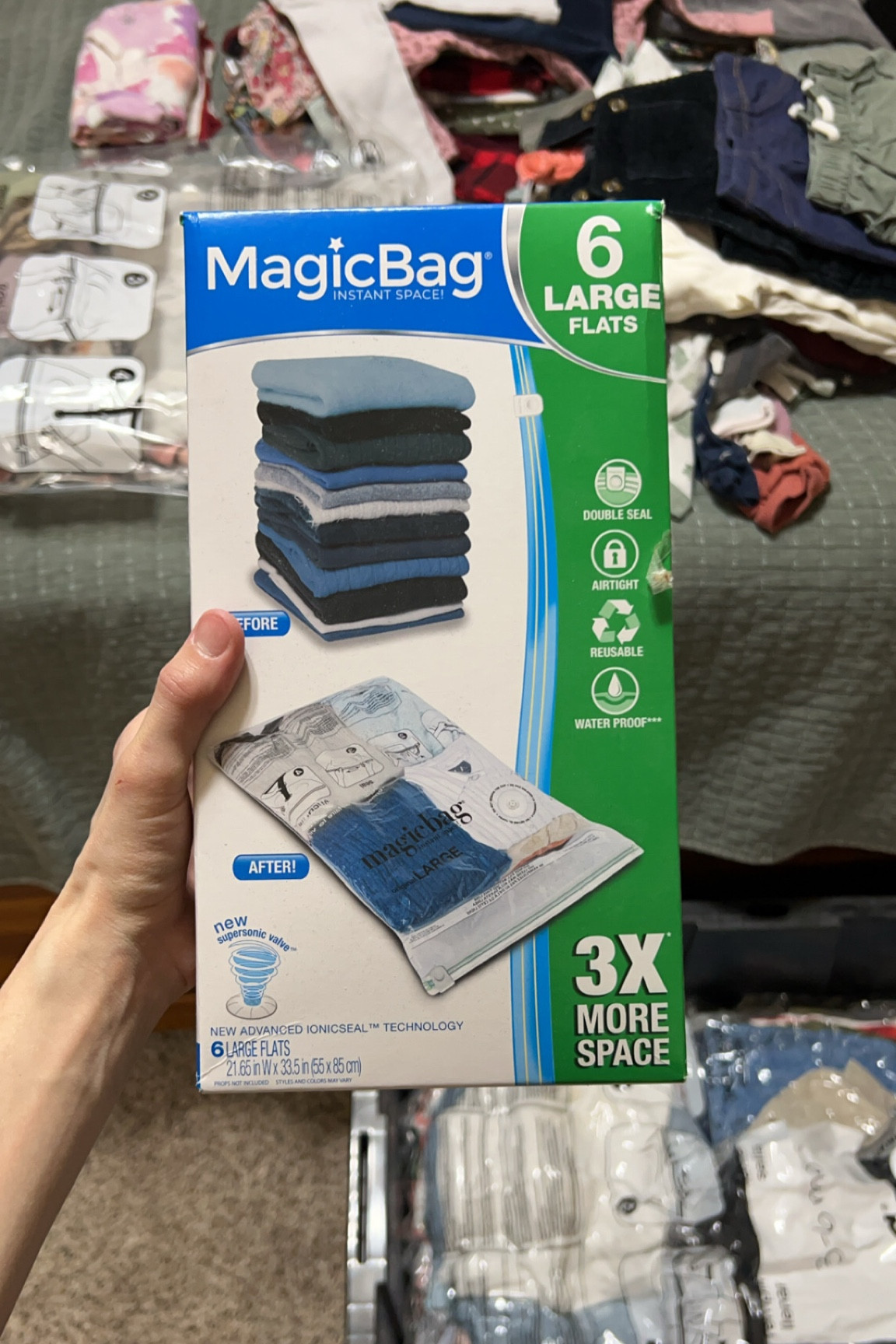 Kids clothes storage! These vacuum seal bags fit perfectly inside the Greenmade 27 gallon totes

#LTKKids #LTKBaby #LTKFamily