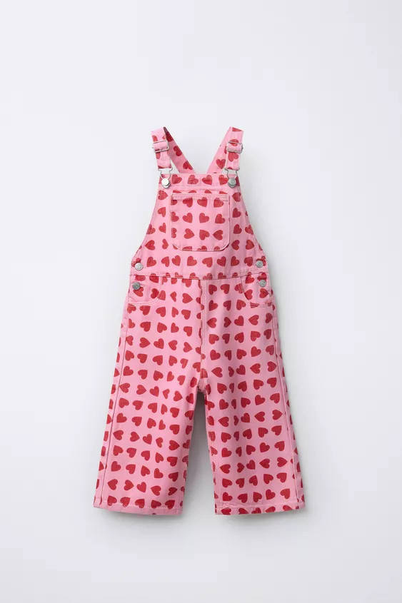 LONG TWILL HEART OVERALLS | Zara US
