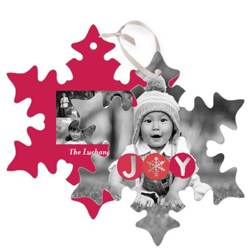 Joy Circles Snowflake Metal Ornament | Shutterfly