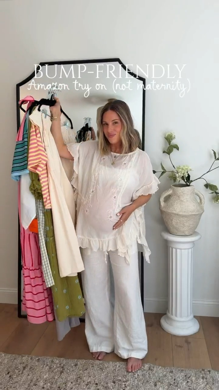 Mamas📣 these are all bump-friendly, comfy & perfect staples for summer! Not to mention.. all can be worn postpartum too!💞

✨comment LINKS & I’ll dm you!✨

(I sized up one size from my pre-pregnancy size) 
#amazon #fashion #bump #maternity #style @amazon @amazonfashion