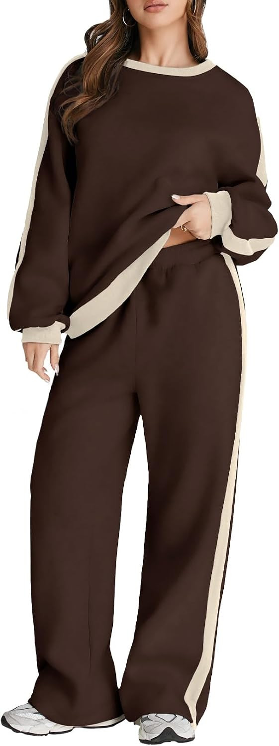 Herseas Womens Sweatsuits 2 Piece Outfits Fleece Lounge Sets Sweatshirts | Amazon (US)
