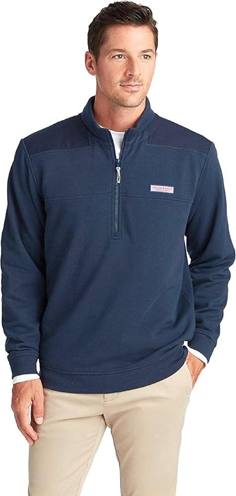 vineyard vines Men's Collegiate Shep Quarter-Zip Pullover Sweatshirt | Amazon (US)