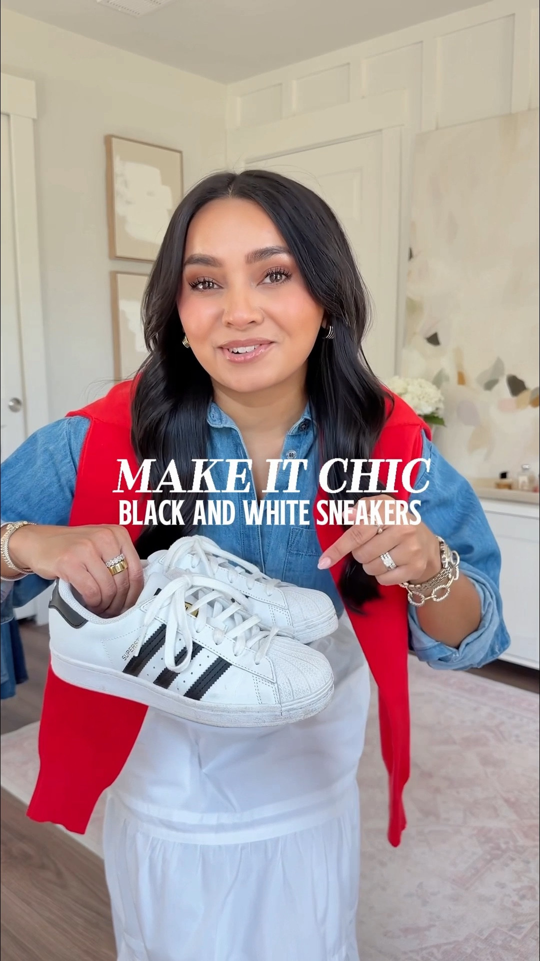 How to style black and white sneakers!
For reference: I’m 5’0, petite, 32b bra size, and 2/26 in bottoms, pear shaped. 
*Everything I share is unaltered! TTS means true to size. Between size 5-6.5 in shoes

Red cardigan size small TTS
Chambray denim button down size xs petite - old from Loft but linked similar options
White skirt size xs TTS
Sneakers size womens 6 TTS
Reversible belt is Heremes, I linked a very similar option that I also own in size xs!


Styling tips
Europe outfits
Petie style


#LTKPetite #LTKootd #LTKgrwm