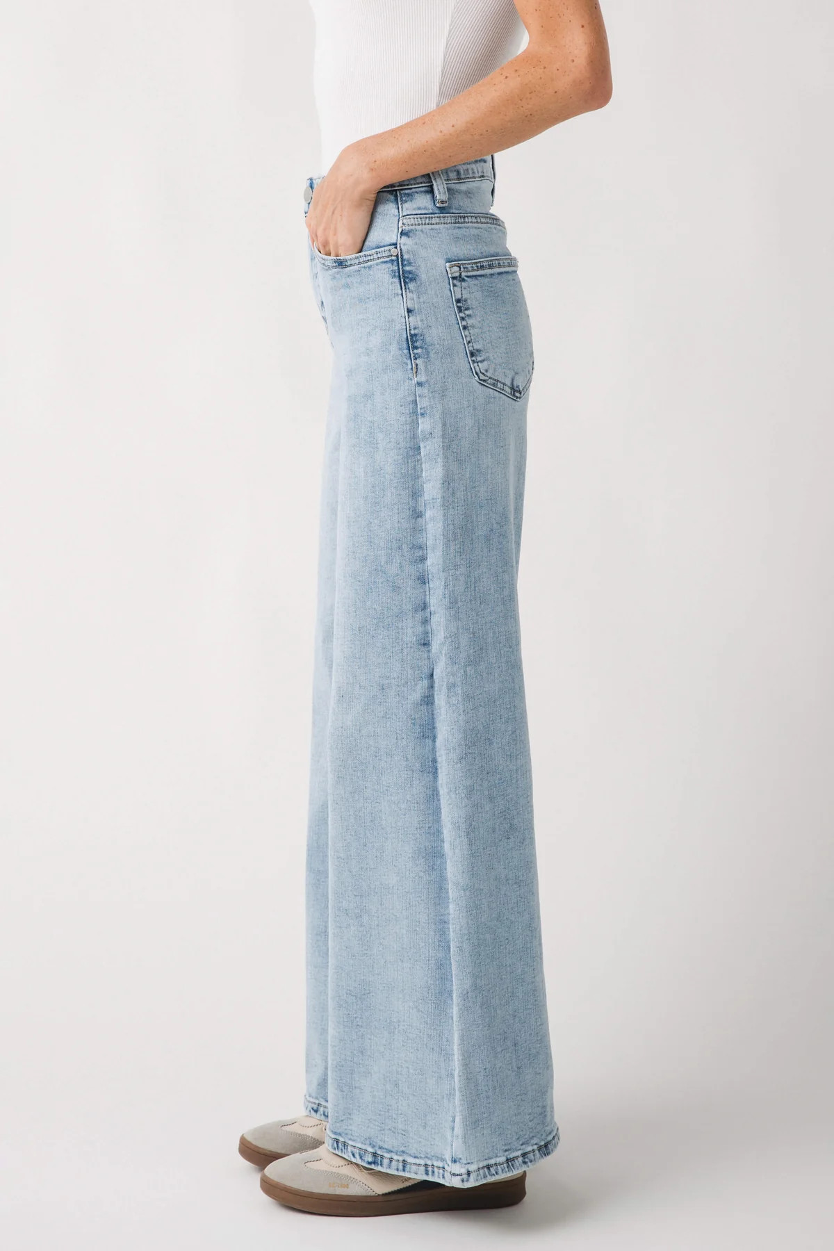 Risen Frannie Palazzo Jeans | Social Threads