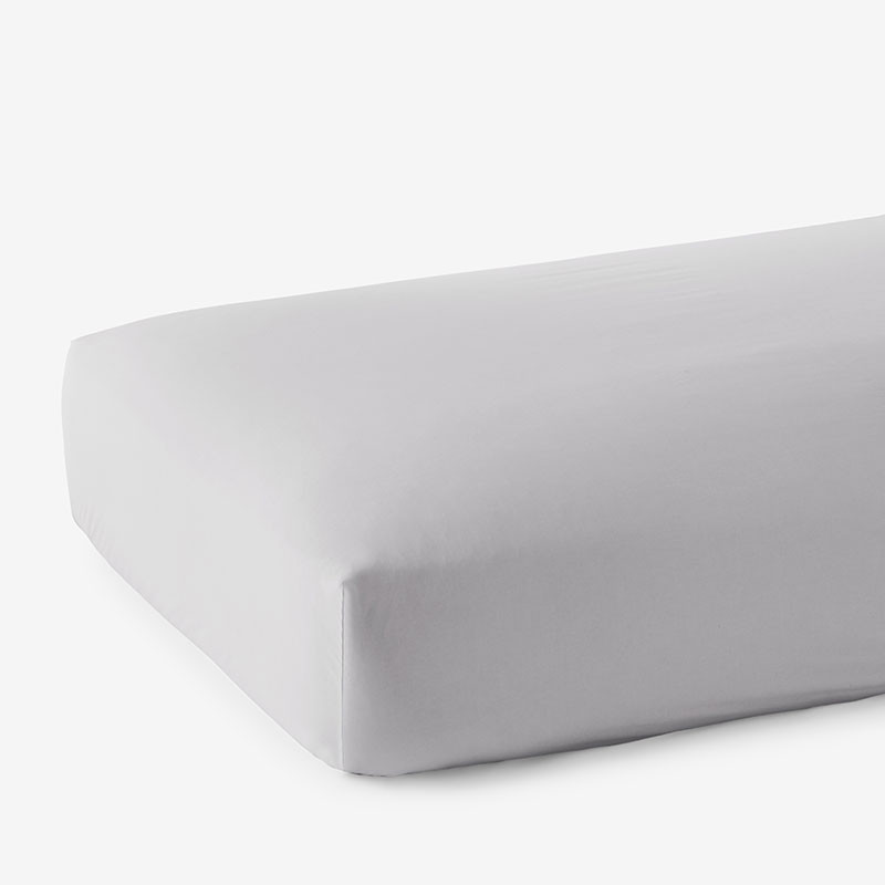 Premium Smooth Supima® Cotton Wrinkle-Free Sateen Fitted Bed Sheet - Light Gray, Size California King | The Company Store | The Company Store
