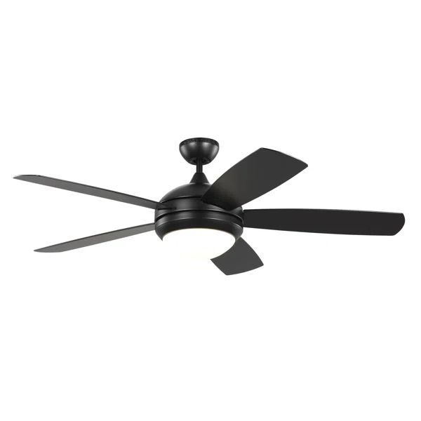 52'' Pusch 5 - Blade Outdoor LED Standard Ceiling Fan with Pull Chain and Light Kit Included | Wayfair North America