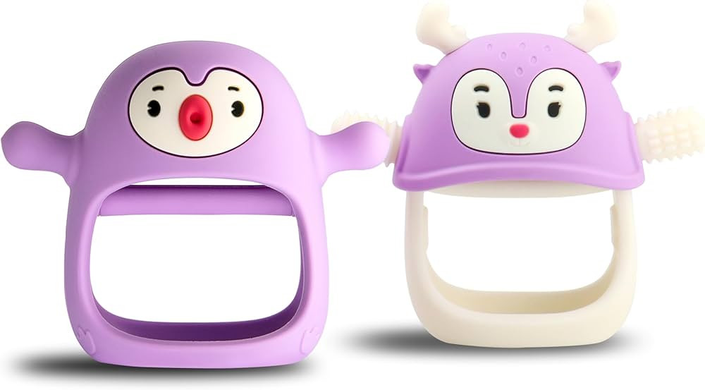 Smily Mia Baby Teething Toys for 0-6Months, Baby Teether for 6-12Months, Never Drop Penguin and R... | Amazon (US)