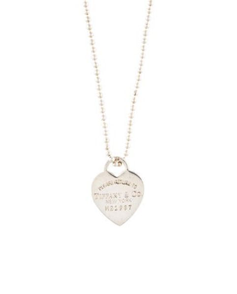 Tiffany & Co. Heart Tag Pendant Necklace Silver | The RealReal