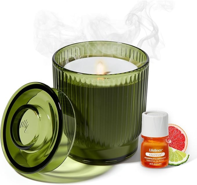 Lifelines Flameless Candle Aromatherapy Essential Oil Diffuser with ClickWick Essential Oil Blend... | Amazon (US)