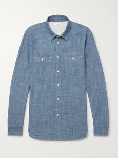 Mr P. - Selvedge Cotton-Chambray Shirt - Blue | Mr Porter US