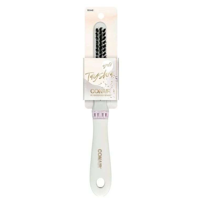 Tayshia by Conair Maximum Lift Boar Bristle Teasing Hairbrush, Gray and Lilac - Walmart.com | Walmart (US)