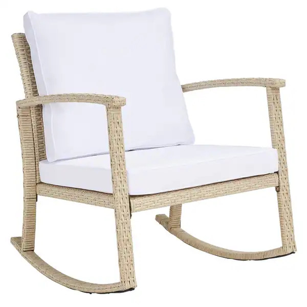 SAFAVIEH Daire Outdoor Rocking Chair - 26" W x 31" D x 32" H - Bed Bath & Beyond - 34142685 | Bed Bath & Beyond