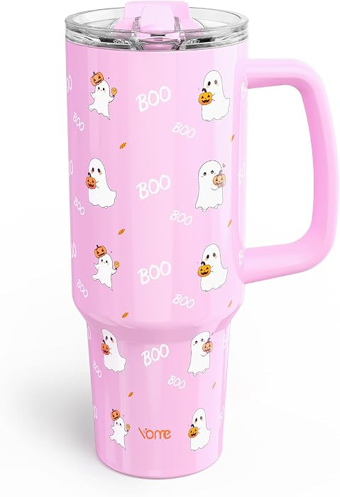 YOME 40 oz Halloween Tumbler with Handle and Flip Straw for Women | Stainless Steel Insulated Wat... | Amazon (US)