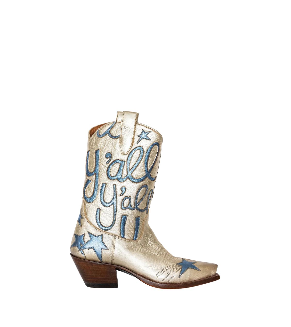 Sophie Metallic Platinum | Luxury Fashion Women's Cowboy Boots | Miron Crosby | Miron Crosby