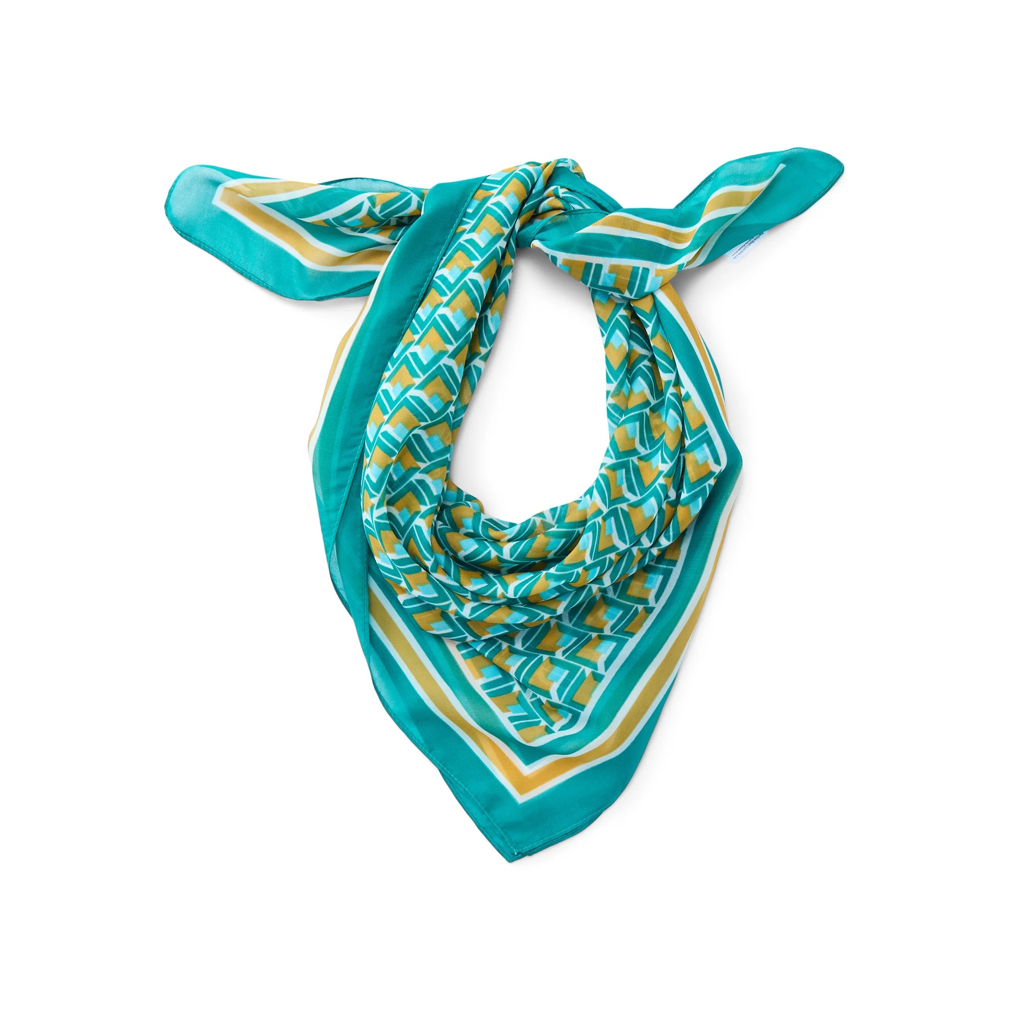 Time and Tru Women's Geometric Print Scarf with Retro Charm, Multi-Season | Walmart (US)