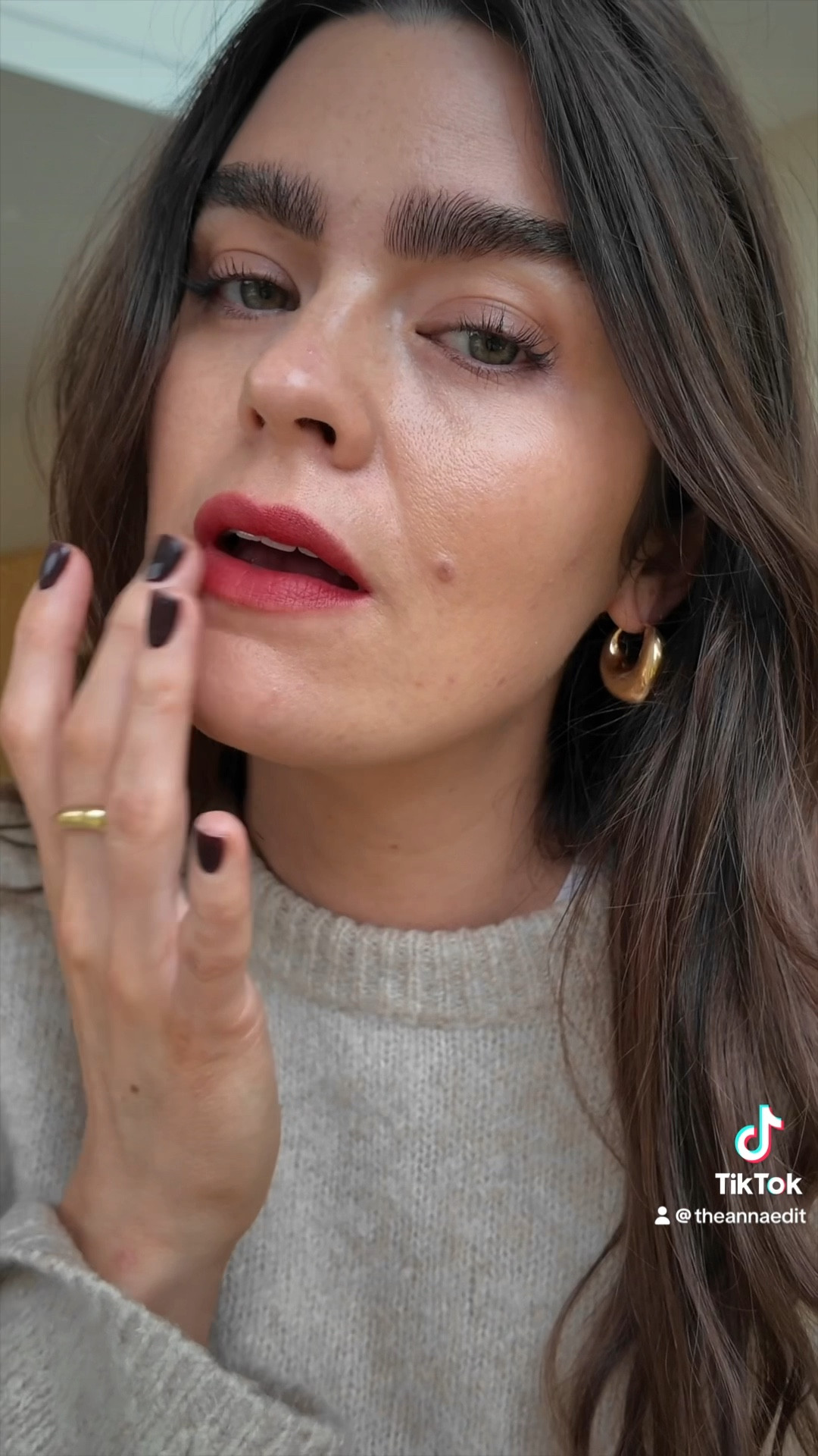 A red lip look with MERIT Vermillion. 

#LTKuk #LTKmakeup #LTKwinter