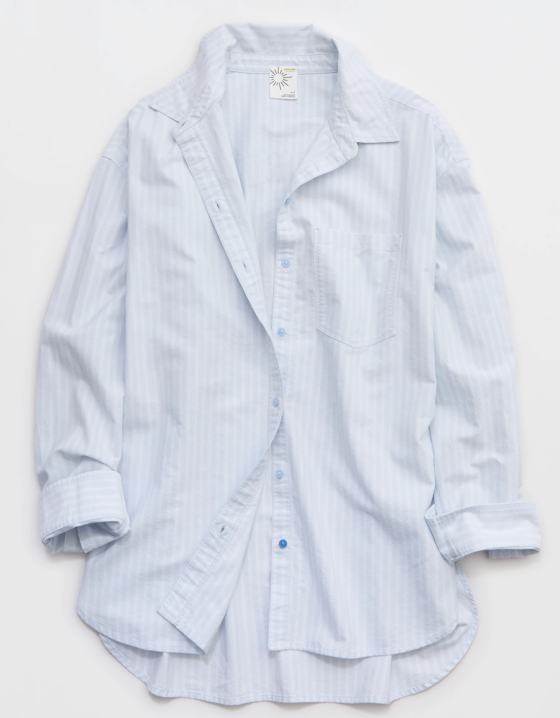 OFFLINE By Aerie Oxford Oversized Long Sleeve Button Up Shirt | Aerie