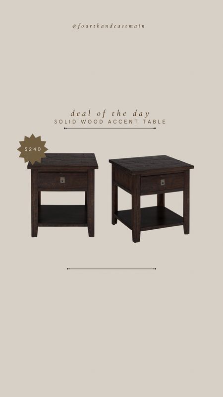 deal of the day // solid wood accent tables 

amber interiors
amber interiors dupe
accent table 
nightstand 
mcgee 

#LTKhome