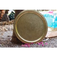 Hand Engraved Brass Tray Bohemian Mid Century Decorative Plate | Etsy (US)