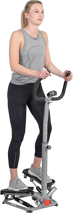 Sunny Health & Fitness Twist Stepper with Handlebar, Stair Step Machine for Cardio Workout, Compa... | Amazon (US)