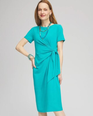Women's Twist Tie-Front Dress in Blue | Chico's | Chico's
