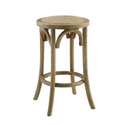 Rae Ratten Seat Backless Counter Height Barstool - Linon | Target