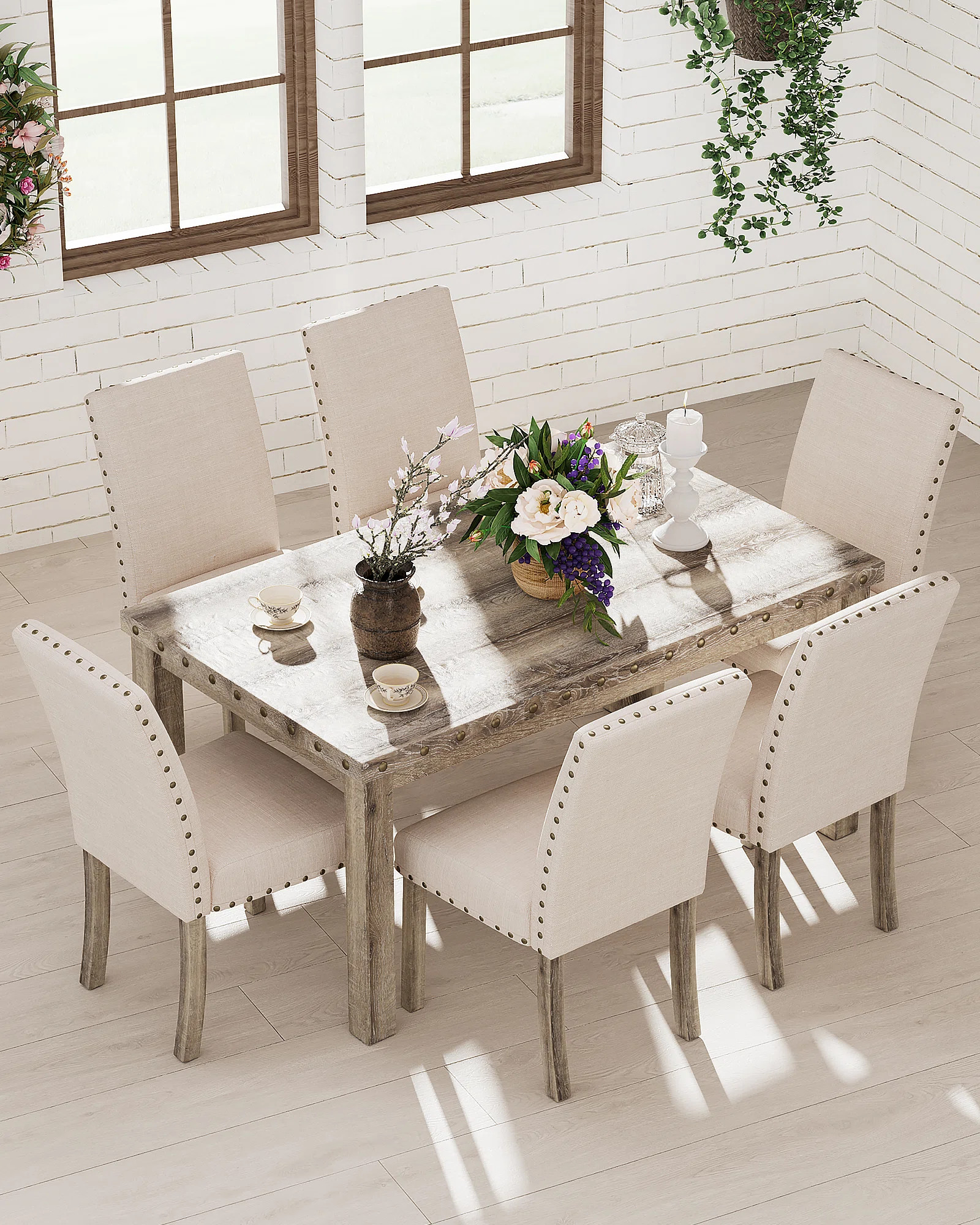 August Grove® Trinette 7 - Piece Dining Set & Reviews | Wayfair | Wayfair North America