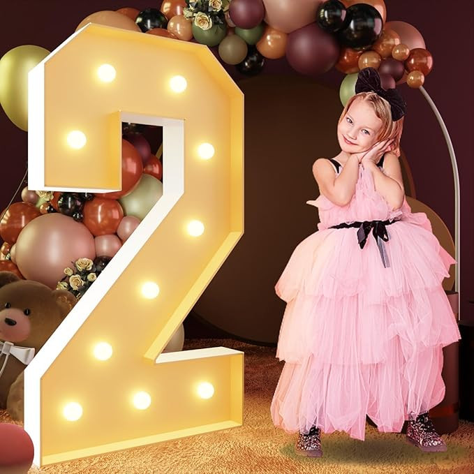 imprsv 4FT Marquee Numbers, Light Up Numbers for 21st Birthday Decorations, Marquee Light up Lett... | Amazon (US)