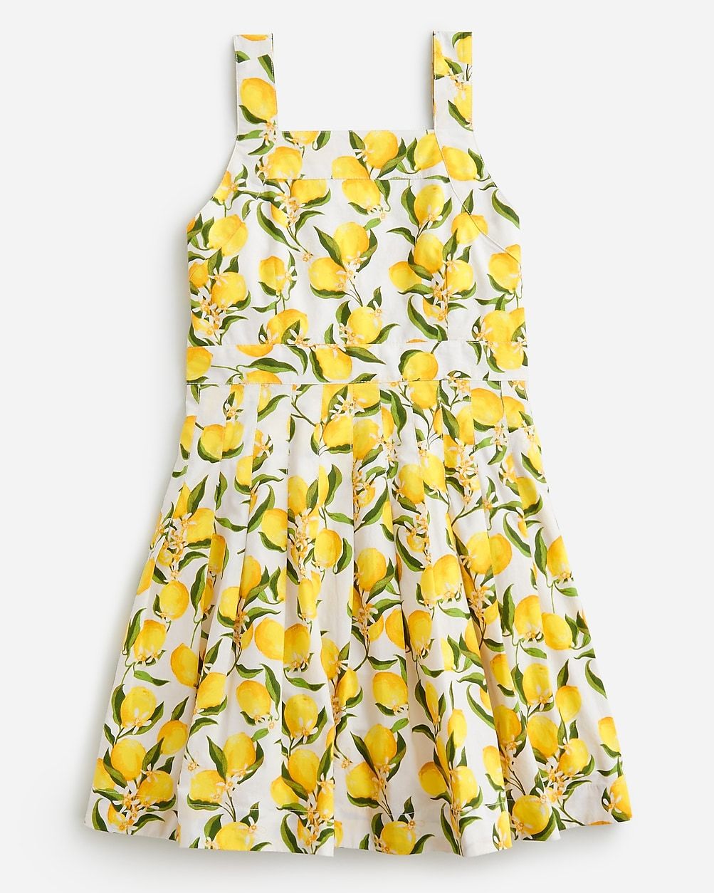 Girls' apron dress in lemonade print | J. Crew US