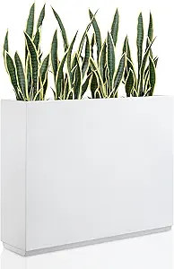 Wallowa Metallic Heavy Planter for Outdoor Plants, 38Lx10Wx30H Inches Tall and Long Metal Divider... | Amazon (US)