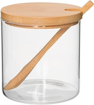 Mimo Style Jogo de 3 Potes de Vidro Borossilicato com Tampa, Colher e Suporte de Bambu, Ideal par... | Amazon (BR)