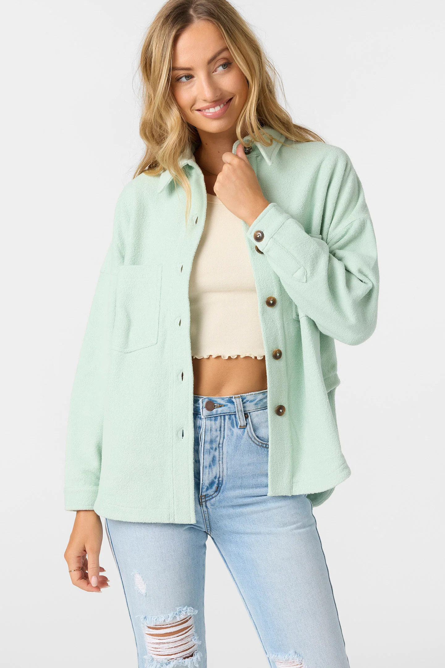 Wavelength Fleece Jacket Zip Fleece - Seafoam | O'Neill | O'Neill