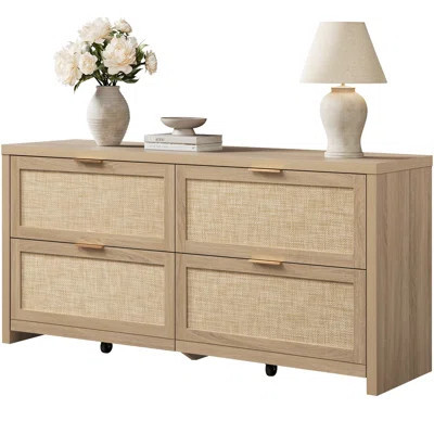 60.83''W Boho 4-Drawer Dresser With Ample Storage | Wayfair North America