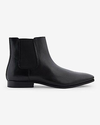 Black Genuine Leather Chelsea Boots | Express
