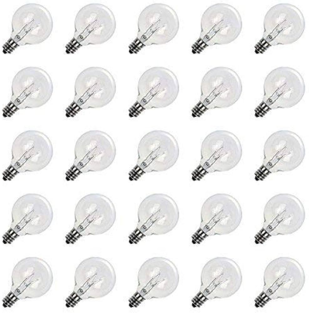 Brightown G40 Clear Light Bulbs Outdoor Light Bulbs Globe E12 Candelabra Screw Base, Incandescent... | Amazon (US)