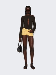 Interlock Tracksuit Mini Shorts Pollen  | The Webster | The Webster