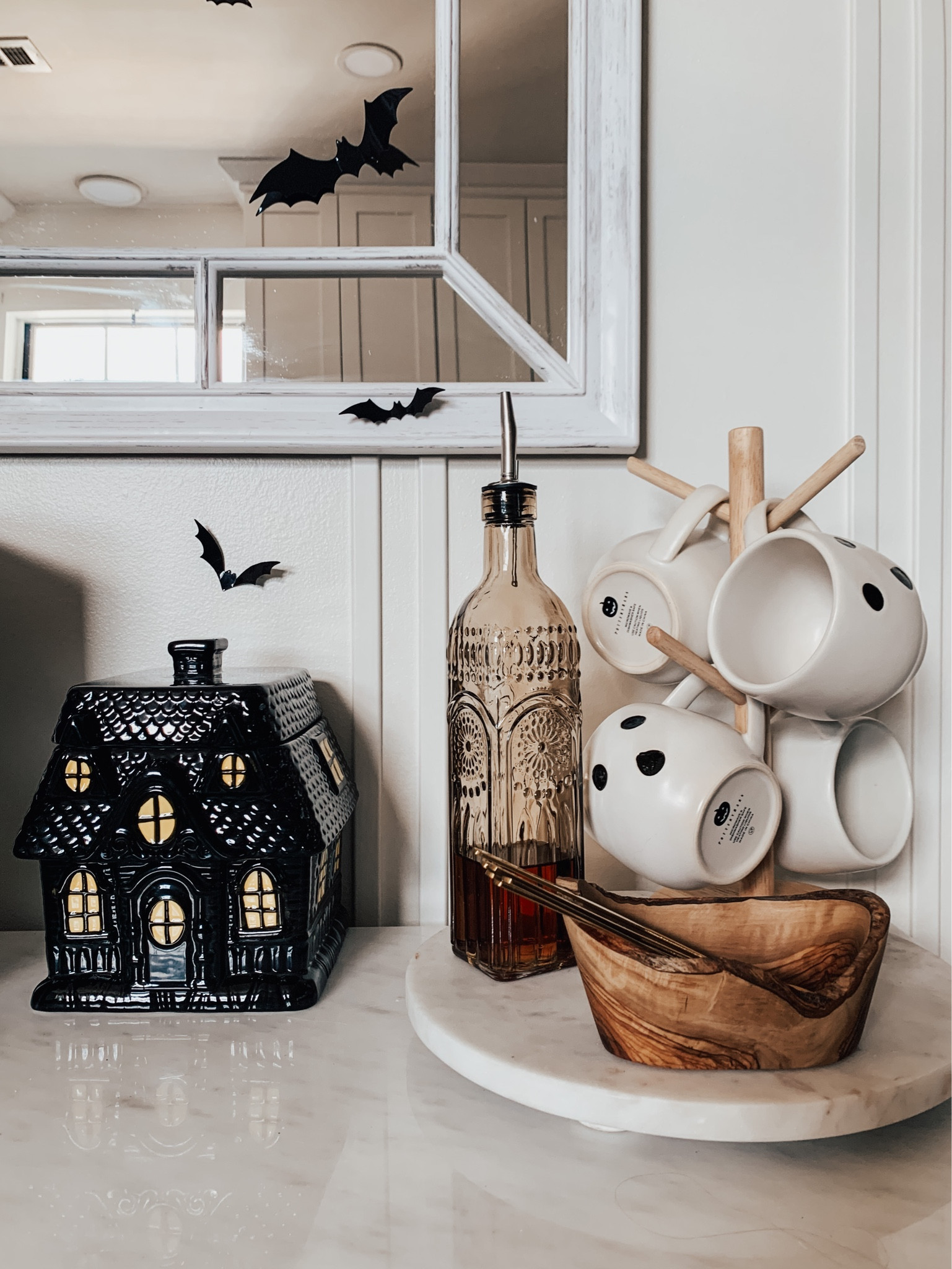 Here are some favorites from my Halloween Kitchen Decor this year! I scored this Haunted House cookie jar on CLEARANCE a couple of weeks ago, and have been using it to hold our coffee pods. And what’s better than a cutie little ghost mug? Four of them! These are must-have pieces for a simple Halloween Coffee Bar! 

#LTKHoliday #LTKHalloween #LTKSeasonal