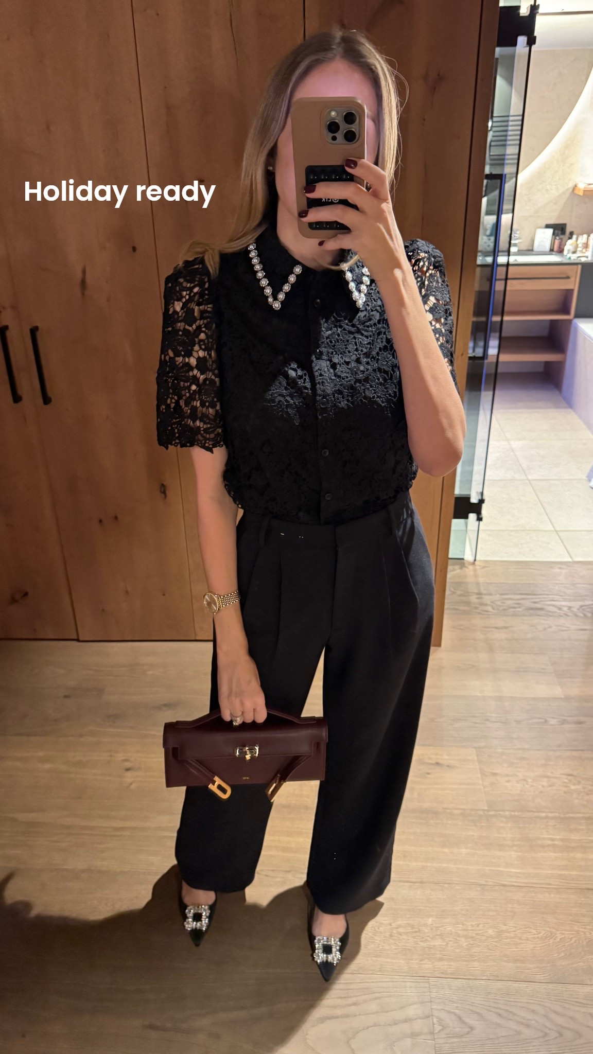 Gorgeous lace top for the holidays 
Wearing a size small 
All run tts 


#LTKGiftGuide #LTKOver40 #LTKHoliday