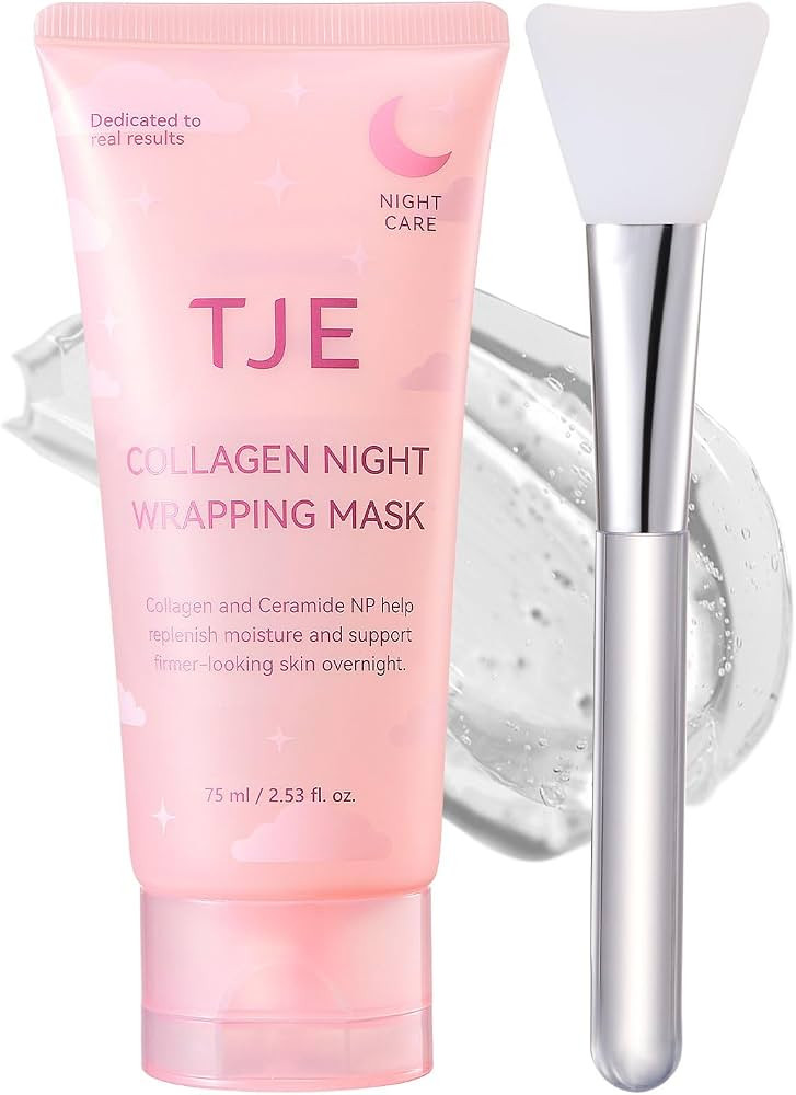 TJE Collagen Night Wrapping Mask, Collagen Peel Off Face Mask with Nicotinamide, Elasticity & Hyd... | Amazon (US)