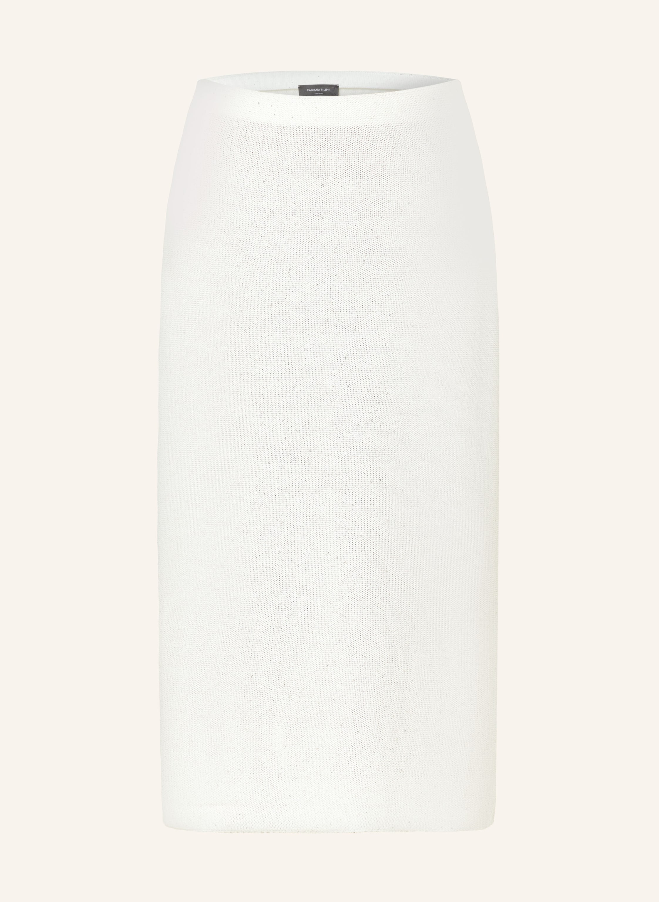 FABIANA FILIPPI Strickrock mit Leinen und Pailletten in creme | Breuninger (DACH)